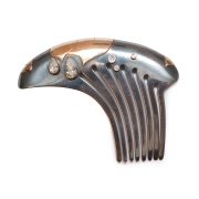 Silver, gold and diamond hair comb, winner of the Canadian Jewellers Association (CJA) 100 Year Anniversary Award